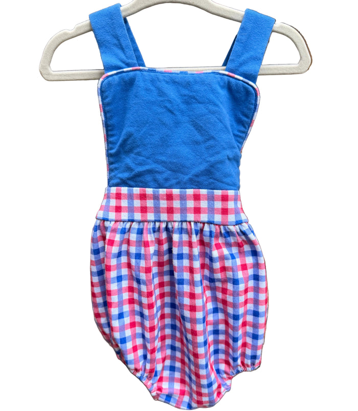 12-18M The Smock Market Red, White, and Blue Gingham Bubble Play