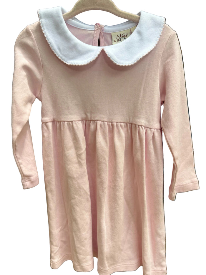 3T | Luigi Kids | Pink Long-Sleeve Peter Pan Collar Dress | EUC