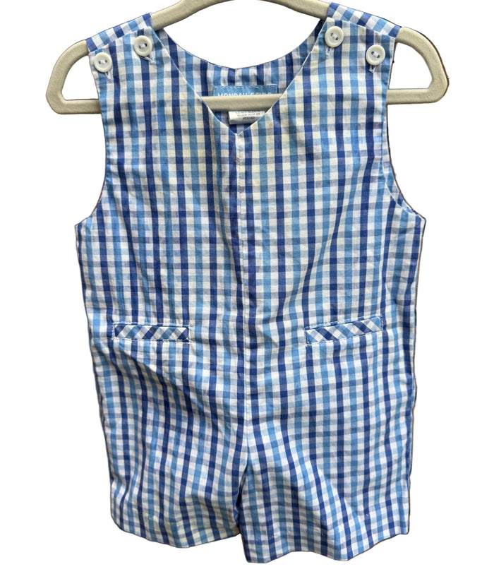 6M Monday's Child Blue and White Gingham Shortall GUC