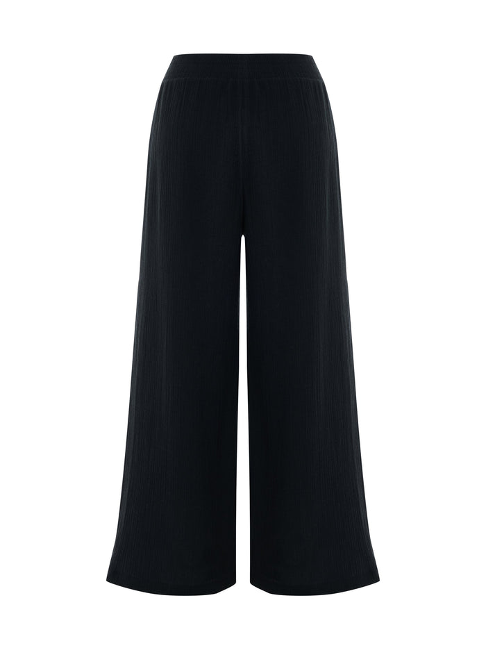 Aura Palazzo Pants - Black