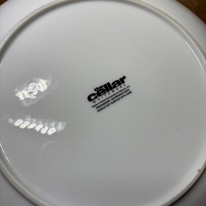 Cellar Whiteware Floral Dinner Plates Set of 4