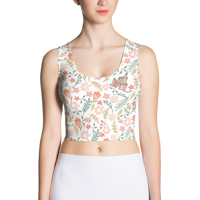 Cinderella's Castle Garden Floral Crop Top