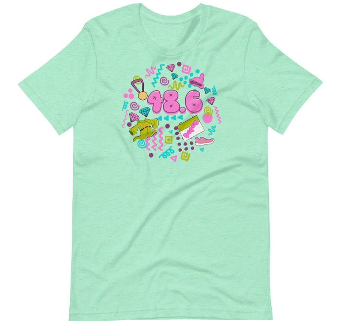 Dopey 48.6 miles - READY TO SHIP- Small- Heather Mint