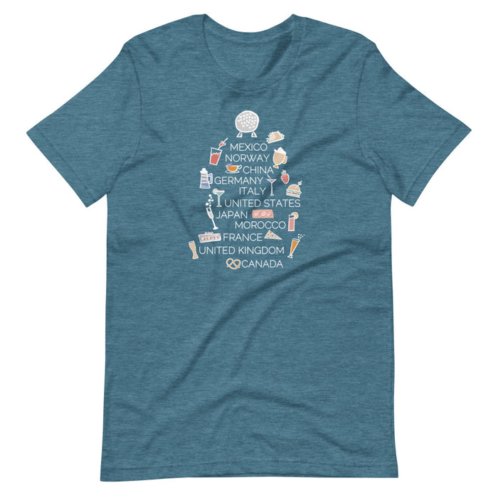 Epcot Food and Wine T-Shirt Spaceship Earth World Showcase T-Shirt