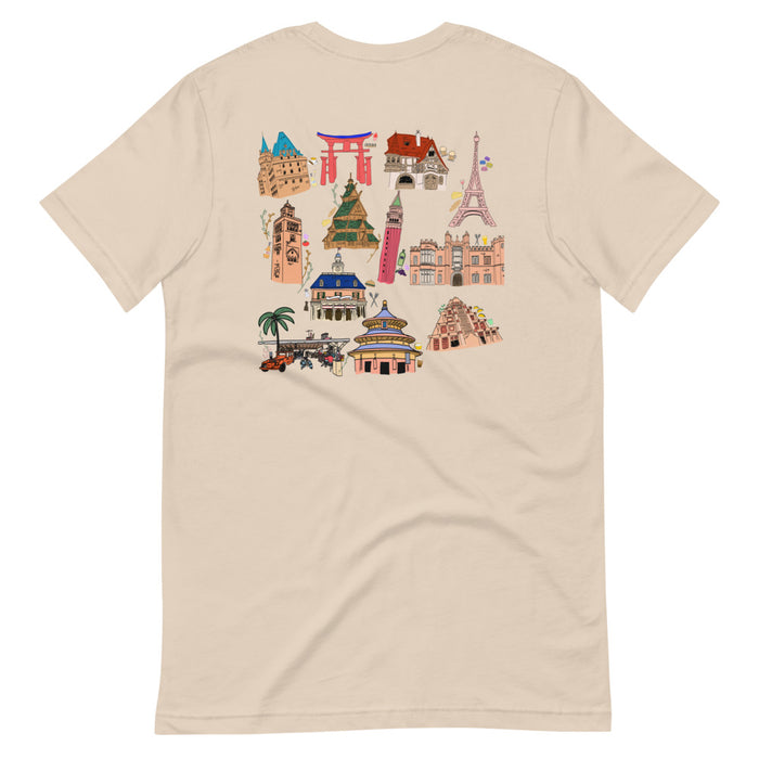 EPCOT Food and Wine World T-shirt- READY TO SHIP- Soft Cream- Small
