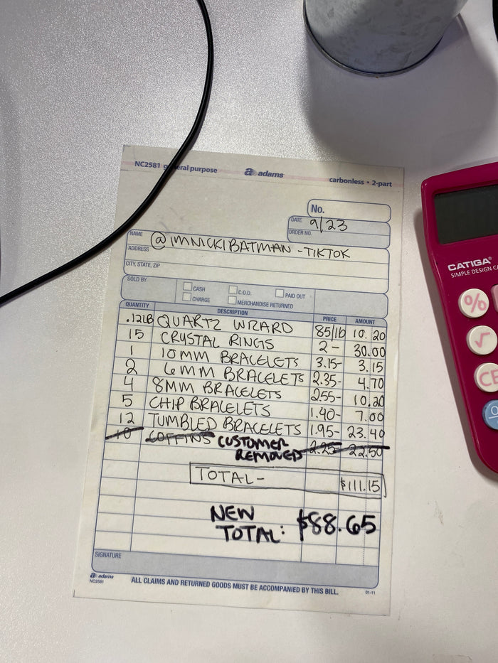 @imnikibatman clear out the backstock live sale invoice