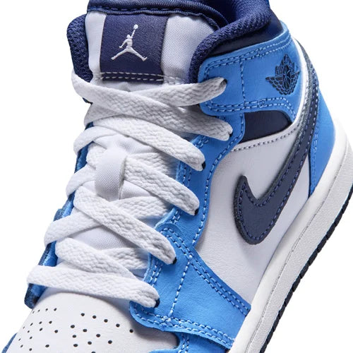 Jordan 1 Mid Little Kids' Shoes Blue