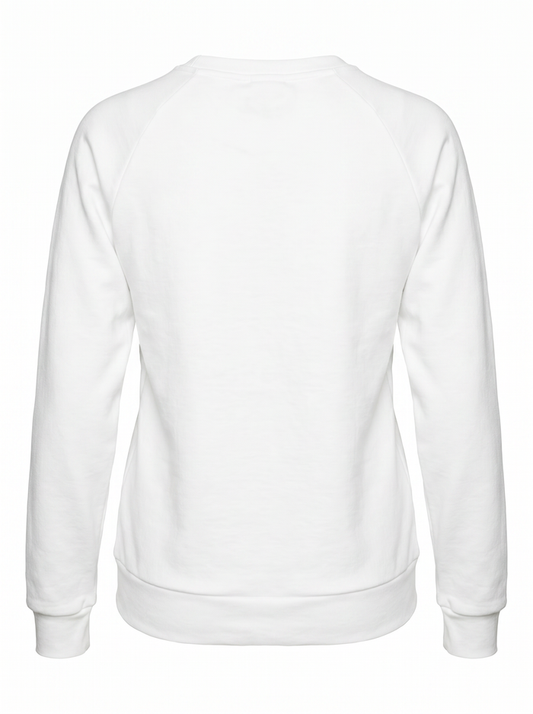 "Love All" Brand Unisex Crew Neck Sweatshirt- White/Black