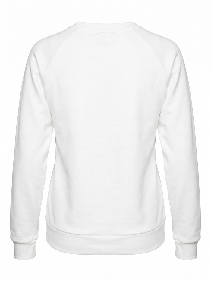 "Love All" Brand Unisex Crew Neck Sweatshirt- White/Black