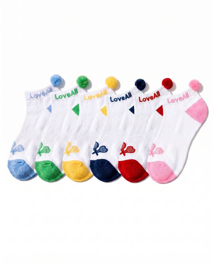 Love All Tennis Resort Pom Pom Sock Bundle