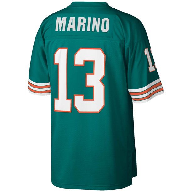 Dan Marino Miami Dolphins Mitchell & Ness Legacy Replica Jersey - Aqua | Midway Sports.