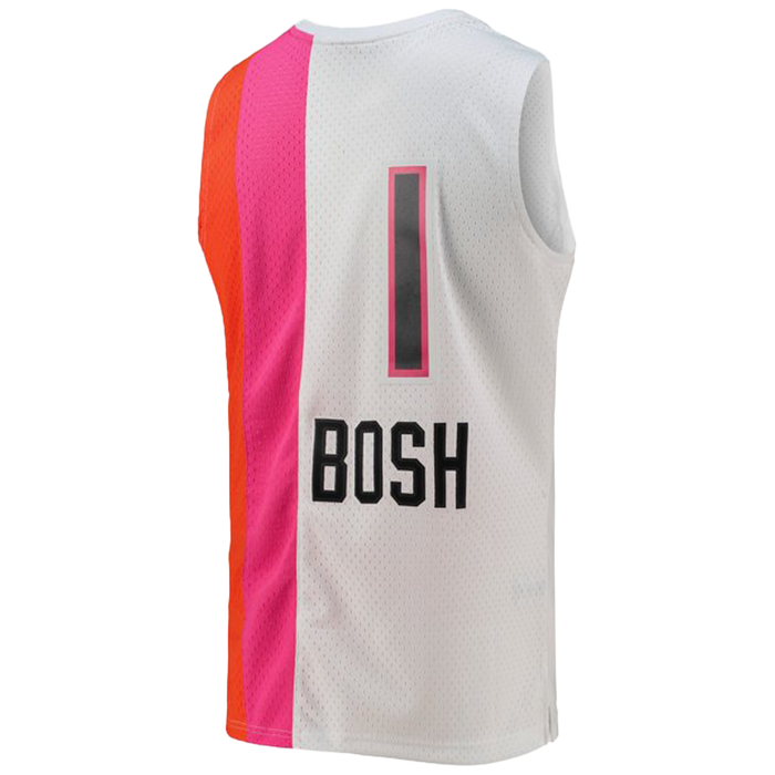 Men's Mitchell & Ness Chris Bosh White Miami Heat 2011-12 Hardwood Classics Swingman Jersey