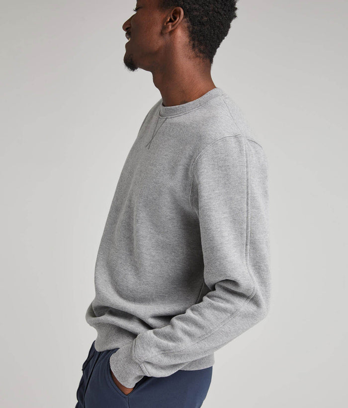 Mens Recycled Fleece Sweatshirt - Recycled Fleece - Heather Grey #Heather Grey