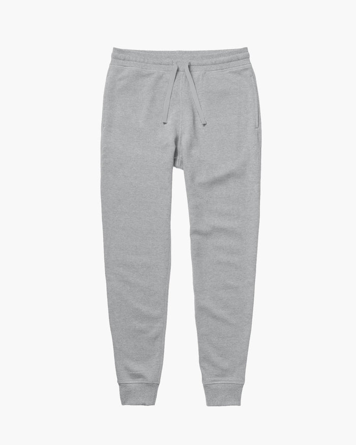 Men's Recycled Fleece Tapered Sweatpant in Warm Grey (Grey) | Richer Poorer