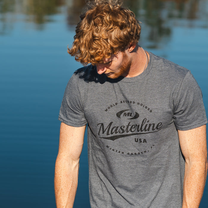 ML World Record Ropes T- Grey Heather (Black Ink)