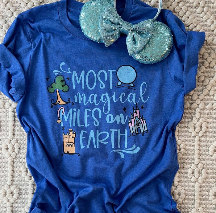 Most Magical Miles on Earth - READY TO SHIP- Small -Heather True Royal