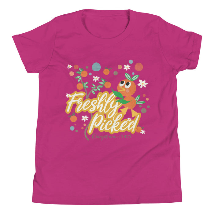 Orange Bird Kids T-shirt Freshly Picked Oranges for Flower and Garden