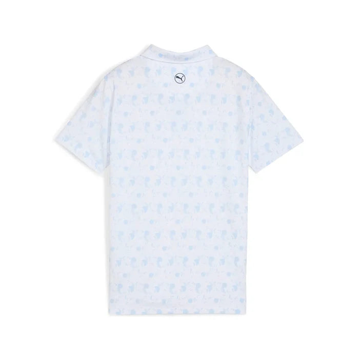 Puma Golf Boy's MATTR Ornamental Polo White Color