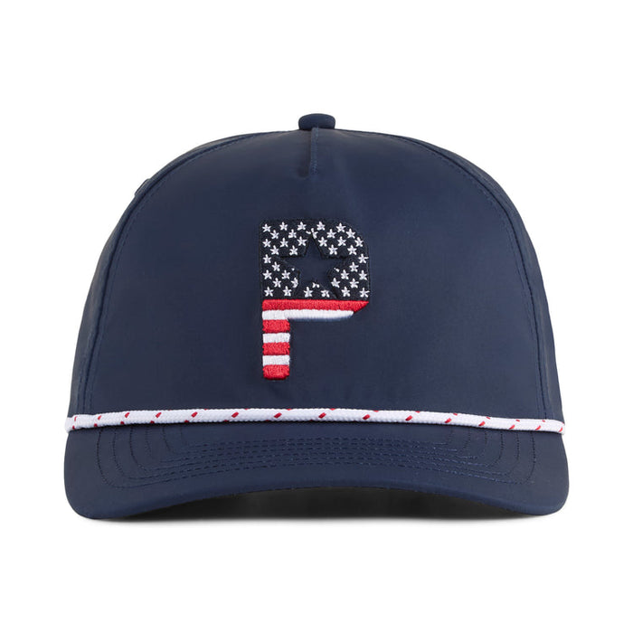 Puma Golf Pars And Stripes 5 Panel Navy Color.