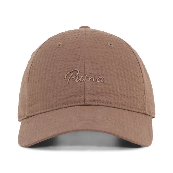 Puma Golf Seersucker Dad Hat Brown Color.