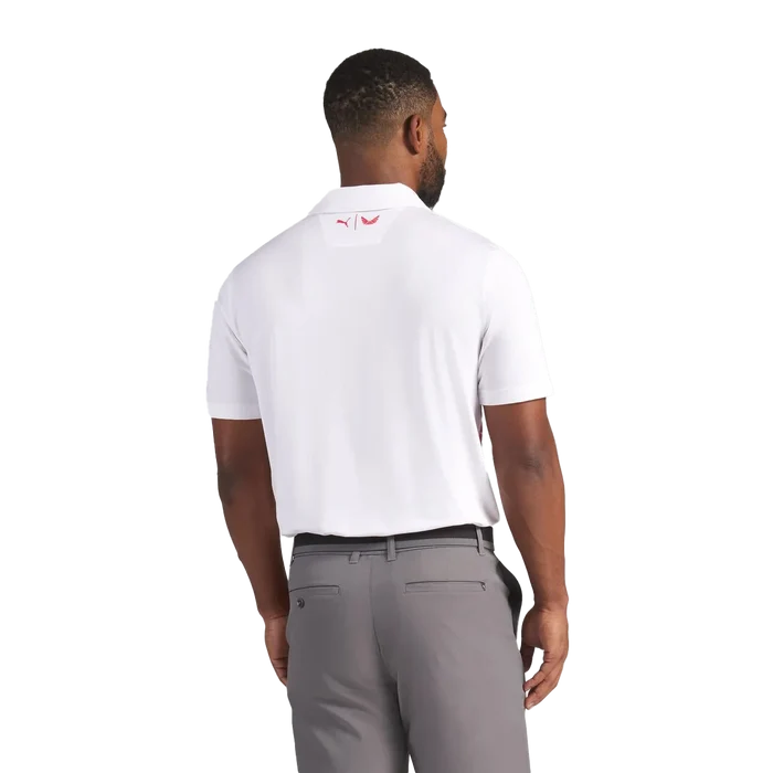 Puma Golf Men's Volition Flag Polo White Color