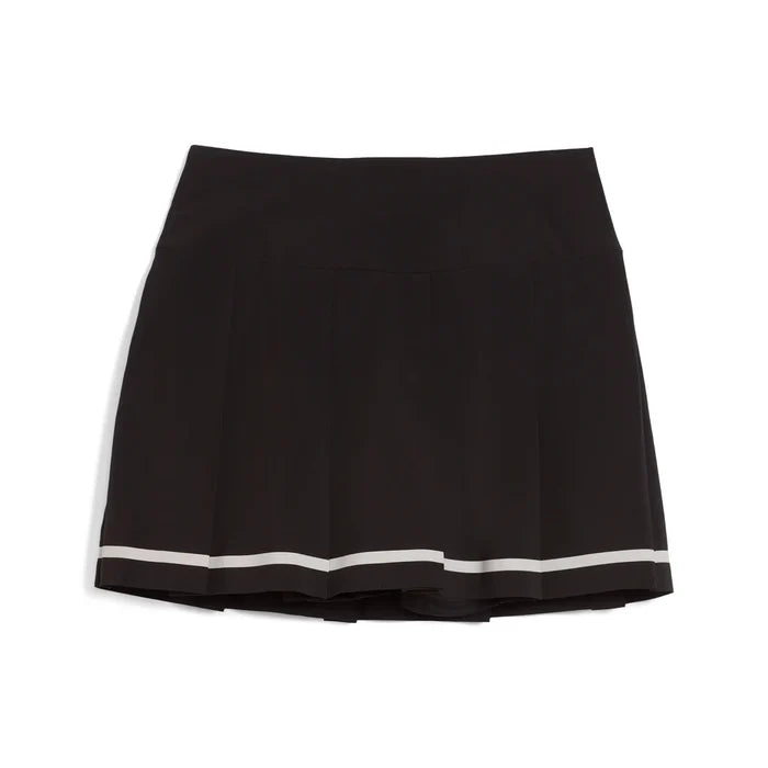 Puma Golf Women's Stripe Pleated Skirt Black Color