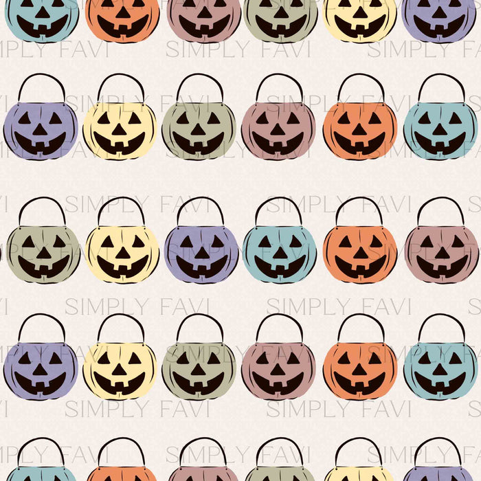 Pumpkin Buckets Colorful