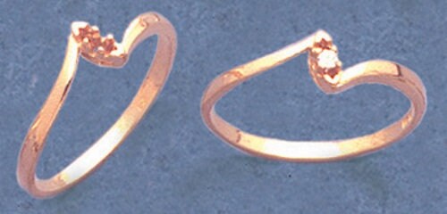 Solid 10kt Yellow or White Gold Ladies Promise Ring Pre-Notched Blank Ring Size 6 setting 143-708, Affordable Gold Ring