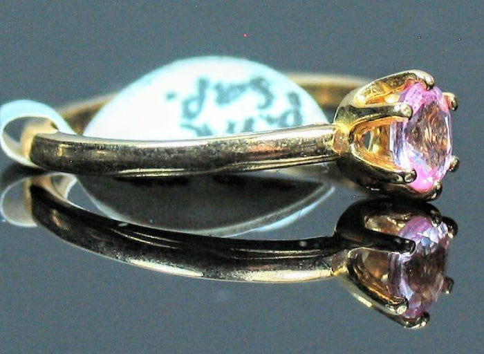 Solid 14kt Yellow, White, or Rose Gold Natural Pink Sapphire, 5x3-7x5mm Oval, VS Clarity, Ring Size 5-8, 143-466, Fine Jewelry, Solitaire