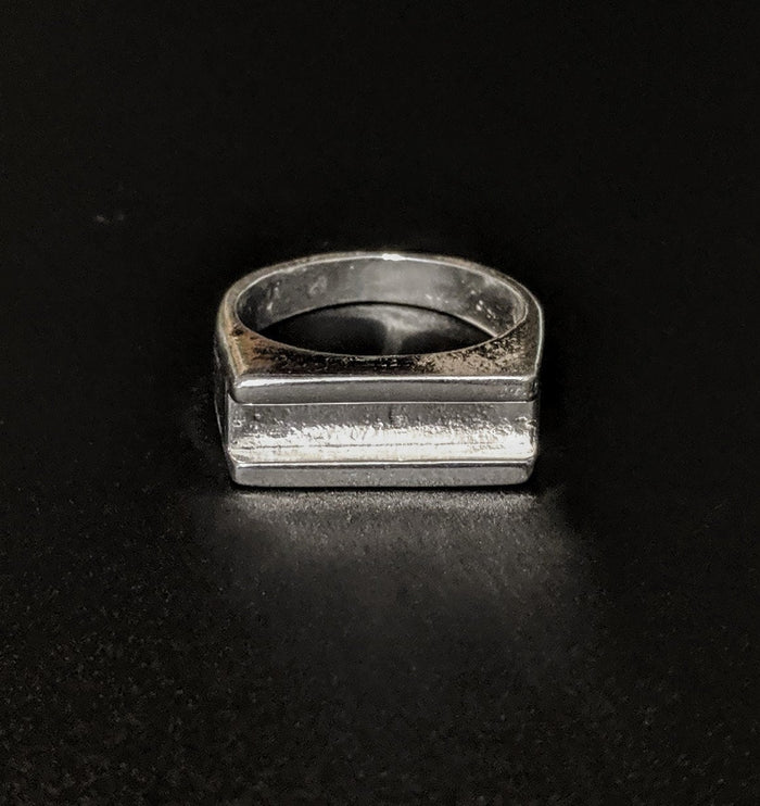 Solid Sterling Silver Inlay Blank Setting, Rough Casted, DYI Jewelry, Empty Ring, Carving, Engraving, For Silversmiths, Size 9-12, 562-248