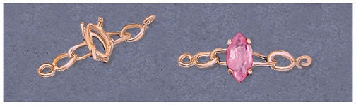 Solid Sterling Silver or 14kt Gold Chain Bracelet Link For 8x4 or 10x5 Marquise Cut, DIY Bracelet, Custom made, DIY Jewelry, 167-844/147-844