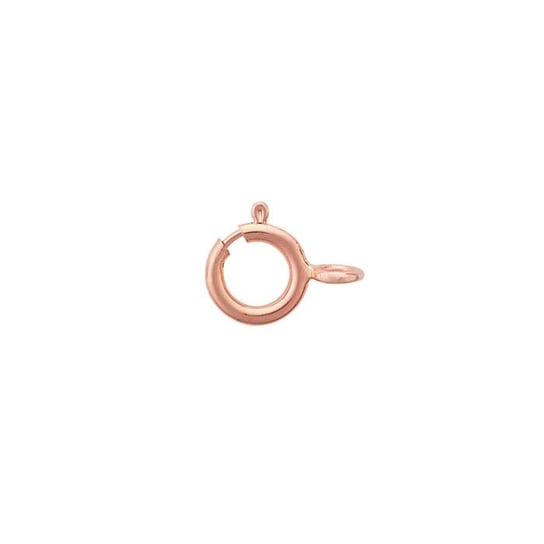 Solid Yellow, White, or Rose Gold, 14kt Spring Ring Clasp, Lightweight 4, 4.5, 5, 5.5, or 6mm Round, Italy