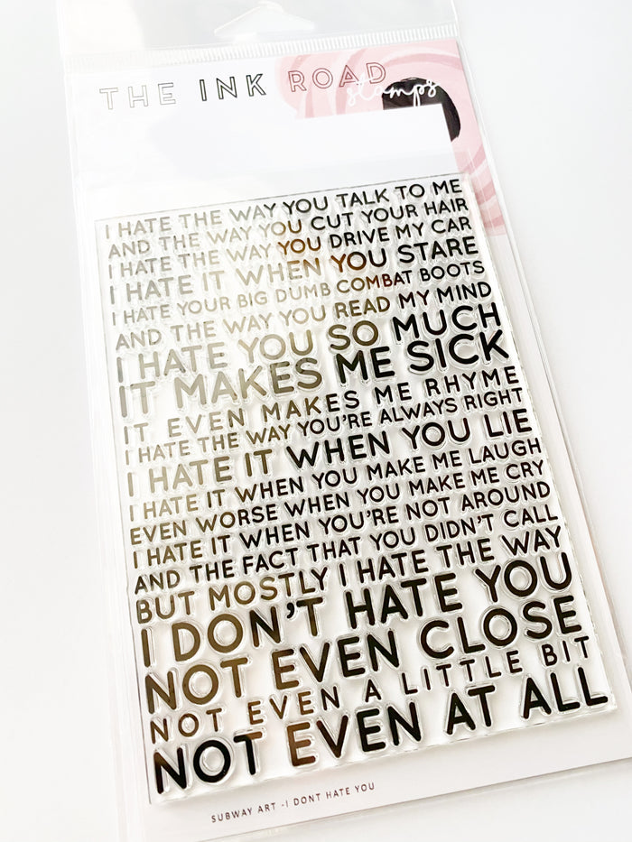 Subway Art: I Don't Hate You