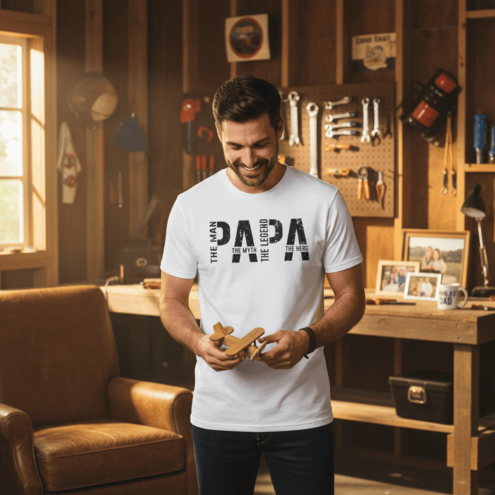 The Man The Myth The Legend Dad The Hero T-Shirt gift_idea unique_gift personalised_gift