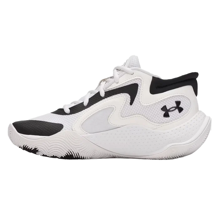 UA Youth Jet '25 Grade School Basketball Shoes White Color