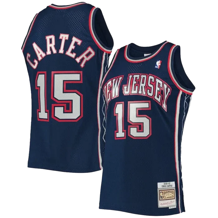 Vince Carter New Jersey Nets Mitchell & Ness 2006-07 Hardwood Classics Swingman Jersey - Navy color