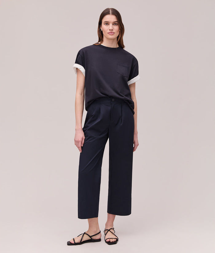 Womens Cotton Poplin Street Pant | Evening Blue