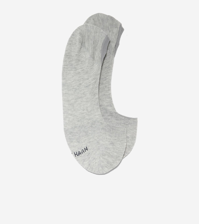 Women's Knit Ballet Sock Liner - 2 Pack-Grey Heather