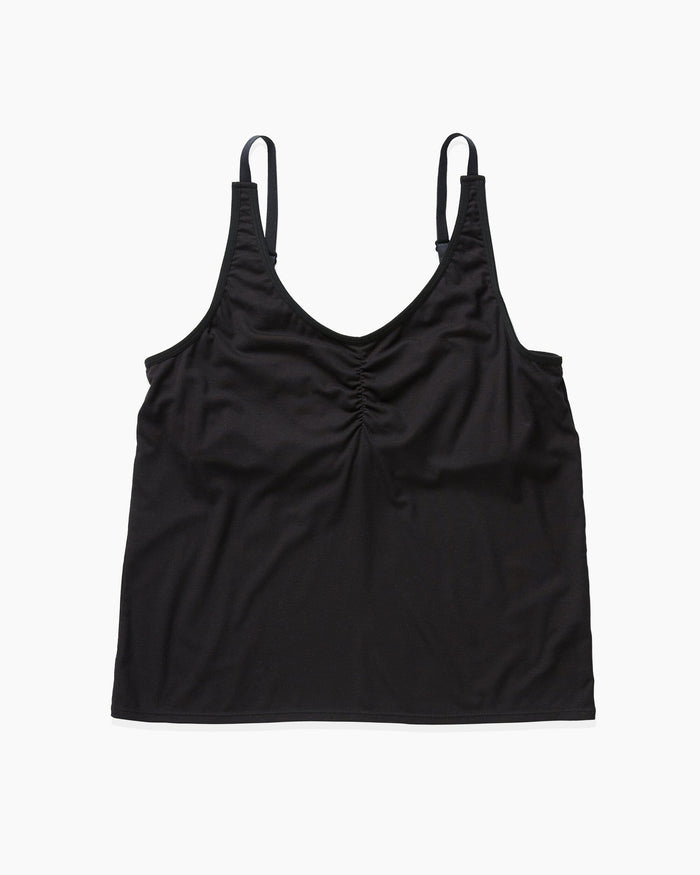 Womens Night Knit Tank - Rayon Jersey - Black