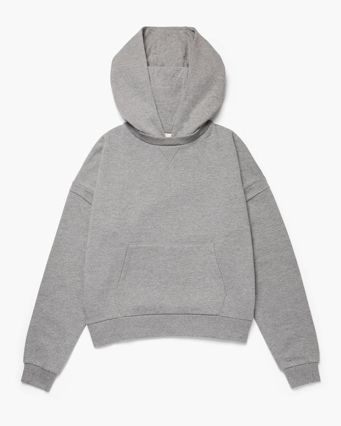 Women's Recycled Fleece Hoodie in Warm Grey (Grey) | Richer Poorer