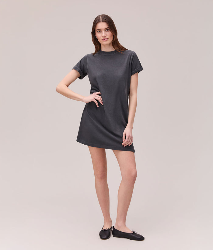 Womens Relaxed Tee Mini Dress | Stretch Limo