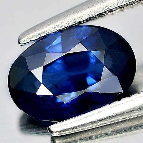 1.09ct, Natural Vivid Medium-Dark Blue Sapphire 7x5mm Oval, VS loose stone, September Birthstone, VS Clarity