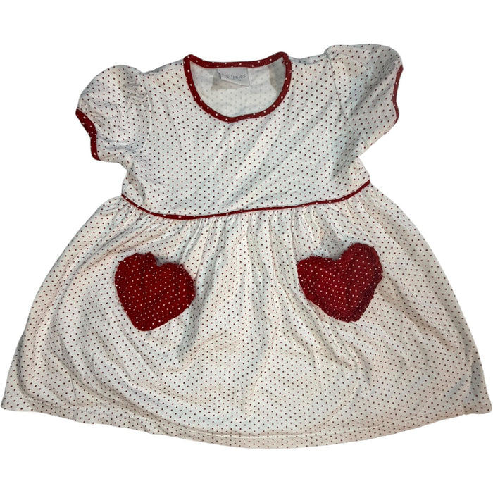 24M | Squiggles by Charlie | White and Red Polka Dot Dress | EUC
