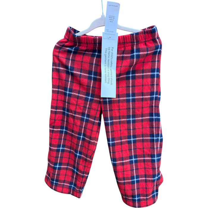 2T | Red Christmas Plaid Flannel Pants | NWT