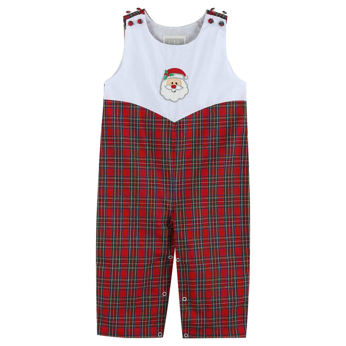 3-6M | Lil Cactus | Red Christmas Plaid Santa Yoke Overalls | NWT
