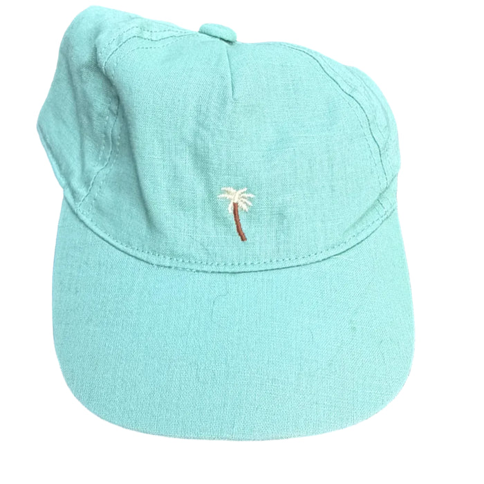 6-12M Janie and Jack Green Palm Tree Hat EUC