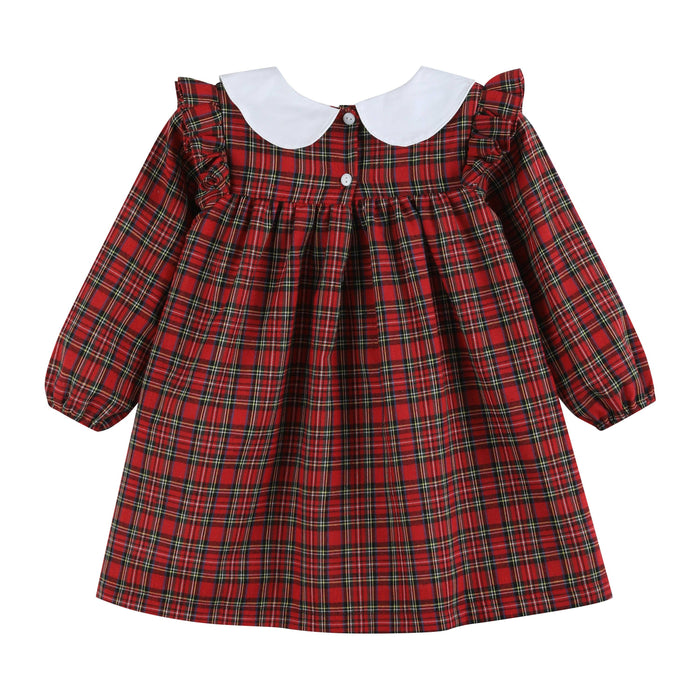 6-12M | Lil Cactus | Red Christmas Plaid Collared Ruffle Dress | NWT