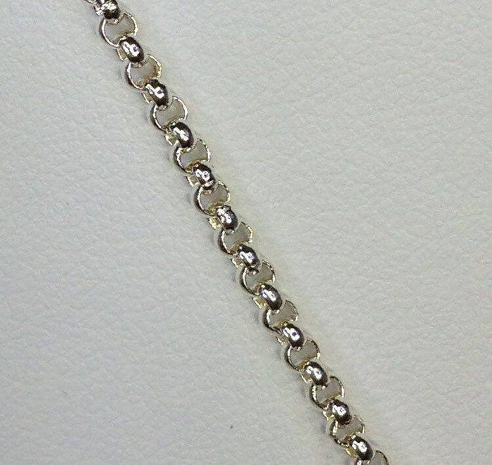 925 Solid Sterling Silver Round Loop Chain 2mm, Chain by the Foot, Bulk Chain, Made in USA 460-166
