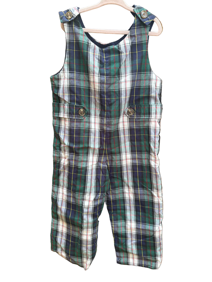 4T | The Beaufort Bonnet Company | Green Christmas Plaid Longall | GUC