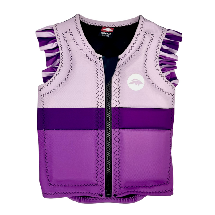 2025 Eagle Girl's Tri Color Swim Vest- Purple